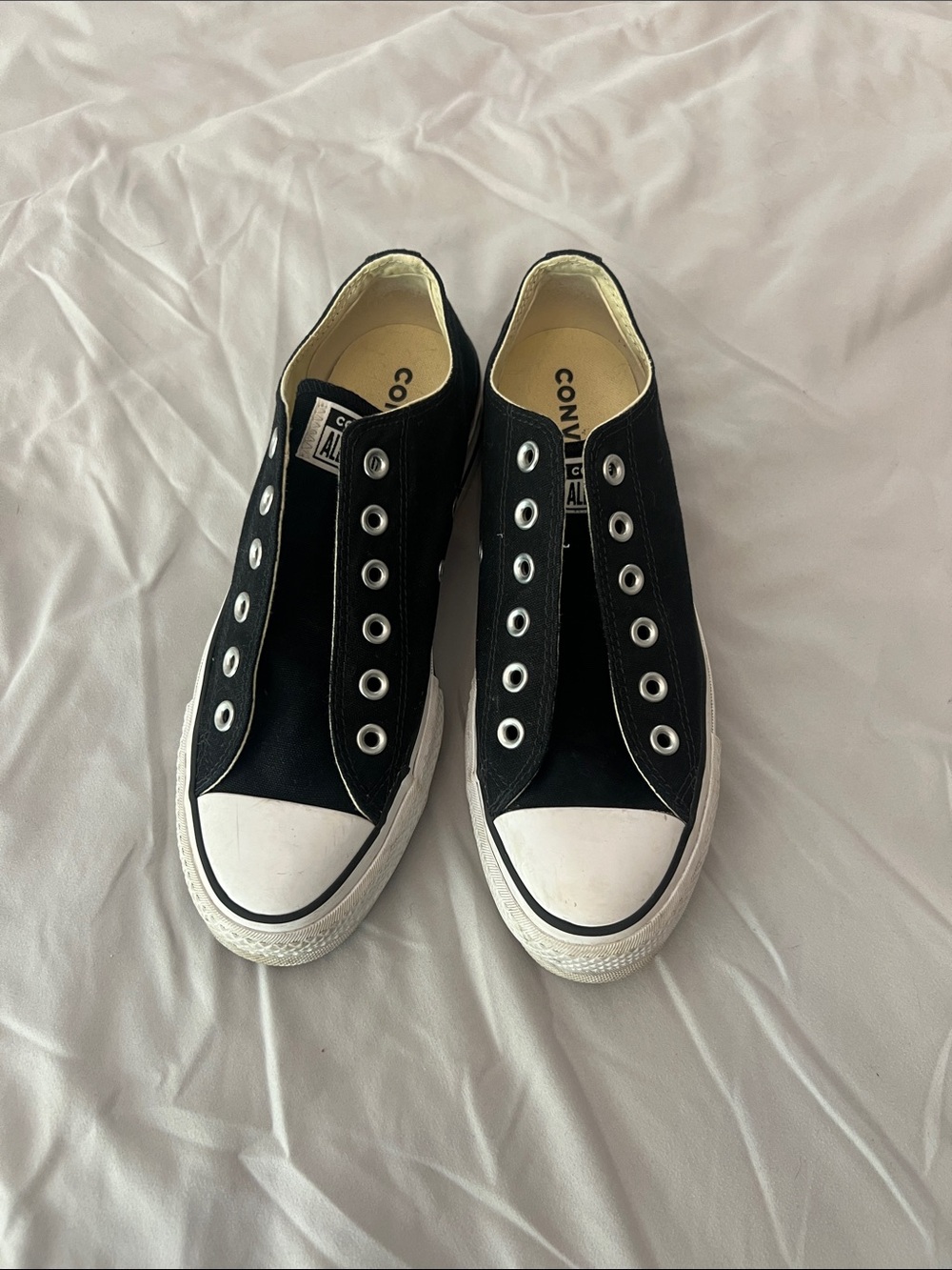 Converse Black Canvas Slip-On Low Top Sneakers